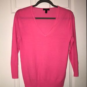 Bright pink Jcrew spring sweater